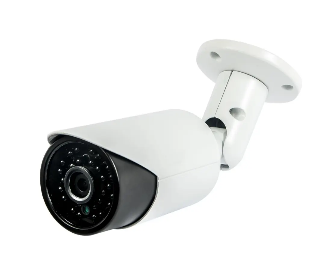 Outdoor HD bullet CCTV security camera with night vision.